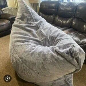 Lovesac Pillowsac Cover: Charcoal Wombat Phur